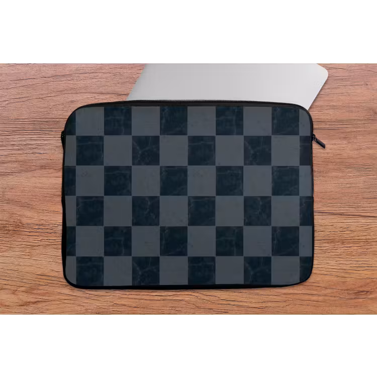 Laptophoes - Marmer - Patroon - Antraciet — 2