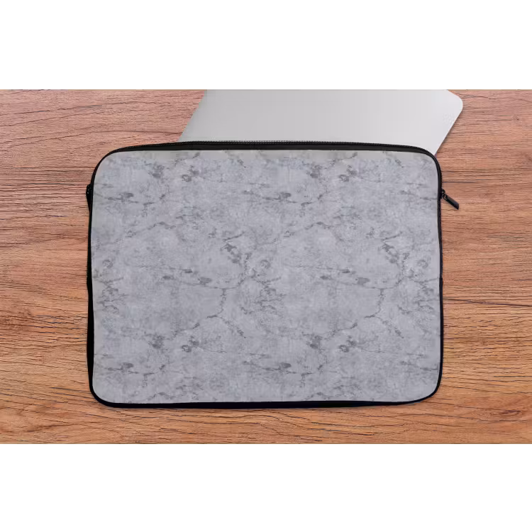 Laptophoes - Marmerplaat - Patroon - Grijs — 2