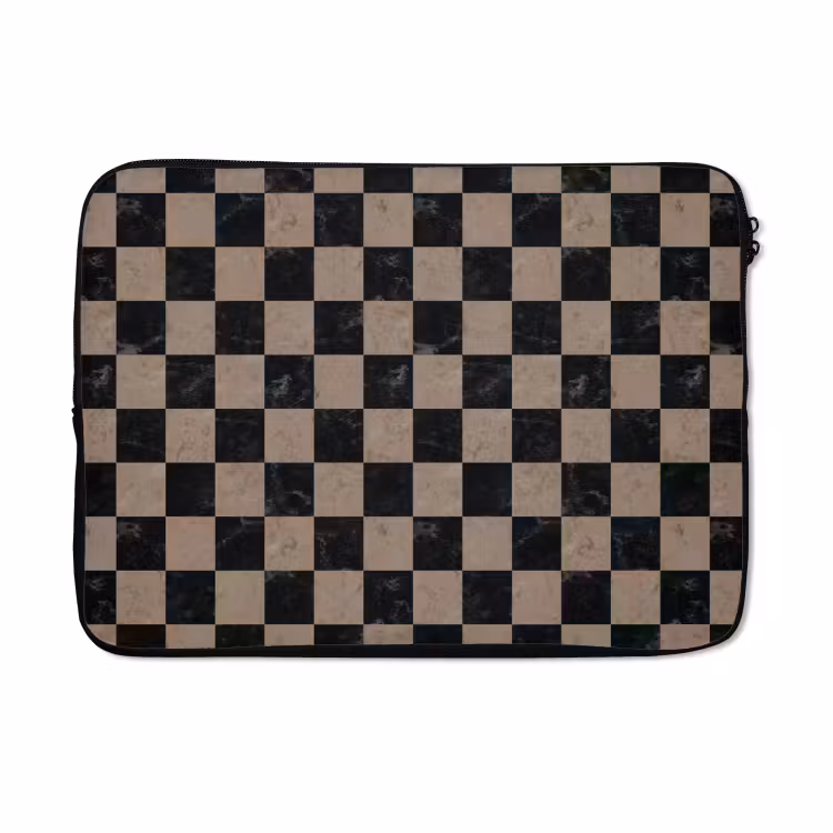 Laptophoes - Patroon - Dambord - Marmer — 5