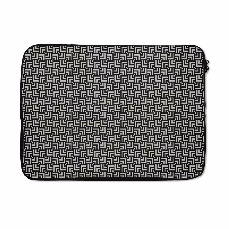 Laptophoes - Patroon - Marmer - Zwart — 5