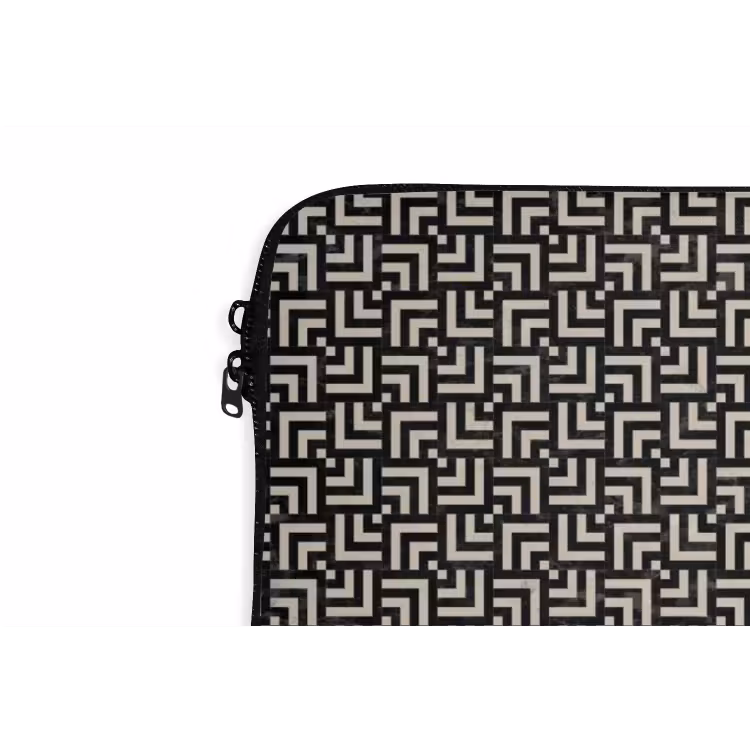 Laptophoes - Patroon - Marmer - Zwart — 6
