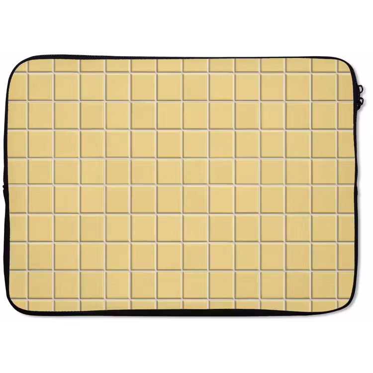 Laptophoes - Patroon - Tegels - Geel — 1