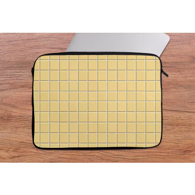 Laptophoes - Patroon - Tegels - Geel — 2