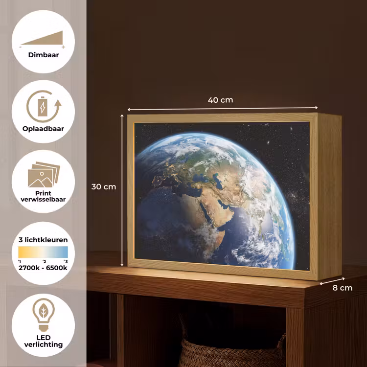 Lightbox - Wandlamp - Aarde - Ruimte - Blauw - Groen — 10