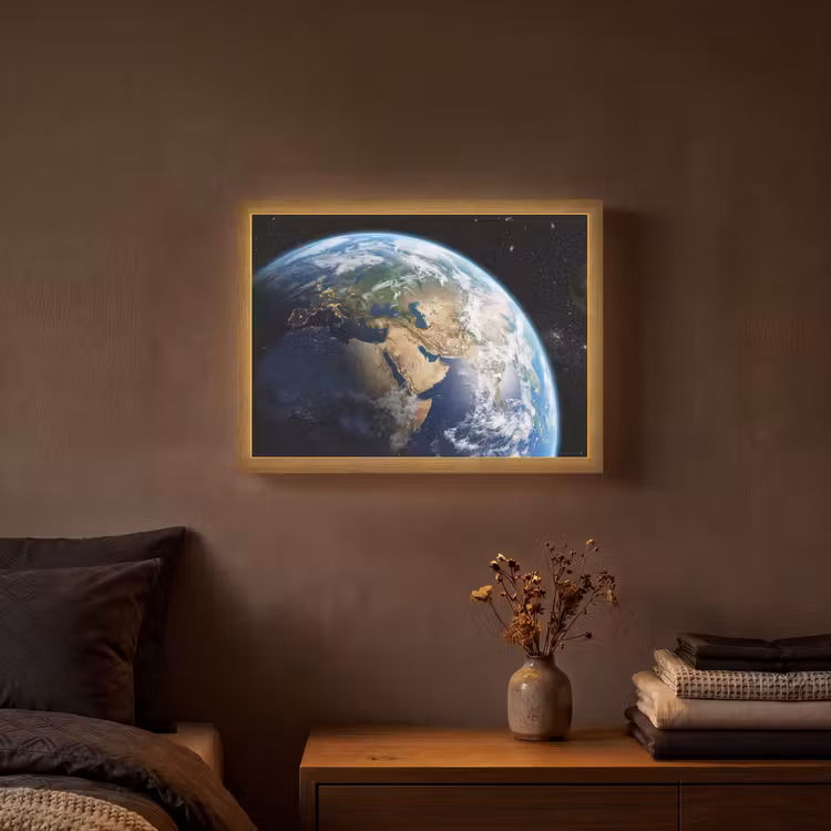 Lightbox - Wandlamp - Aarde - Ruimte - Blauw - Groen — 3