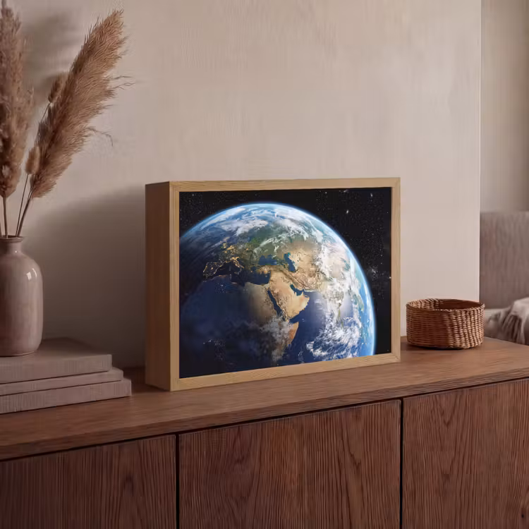 Lightbox - Wandlamp - Aarde - Ruimte - Blauw - Groen — 4