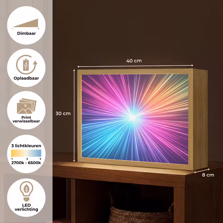 Lightbox - Wandlamp - Abstract - Light - Burst - Modern - Colorful — 10