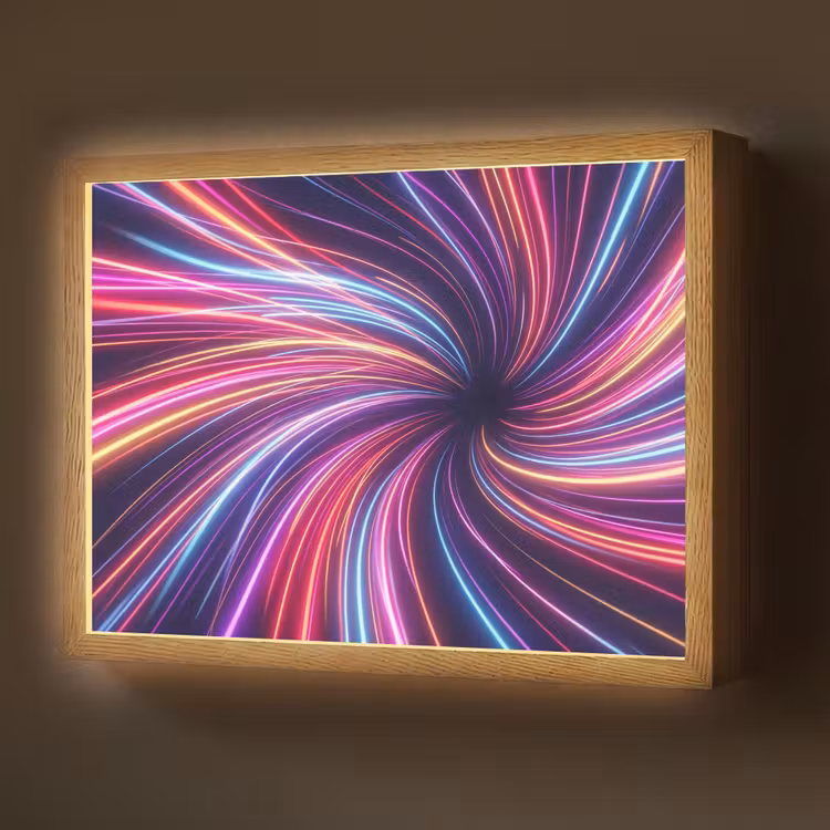 Lightbox - Wandlamp - Abstract - Swirl - Futuristic - Neon — 1
