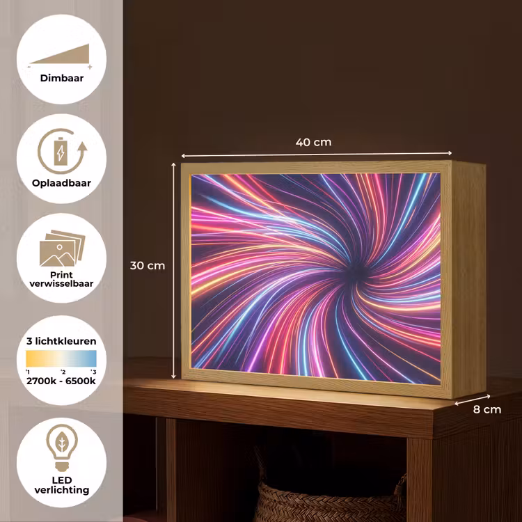 Lightbox - Wandlamp - Abstract - Swirl - Futuristic - Neon — 10