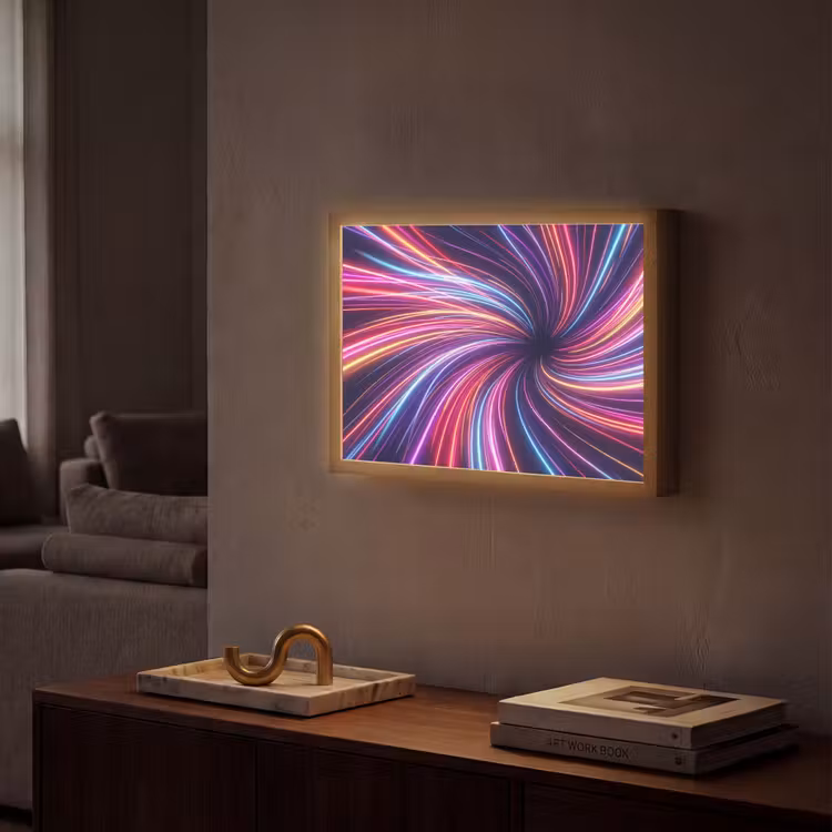 Lightbox - Wandlamp - Abstract - Swirl - Futuristic - Neon — 2