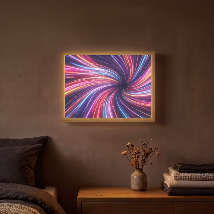 Lightbox - Wandlamp - Abstract - Swirl - Futuristic - Neon — 3