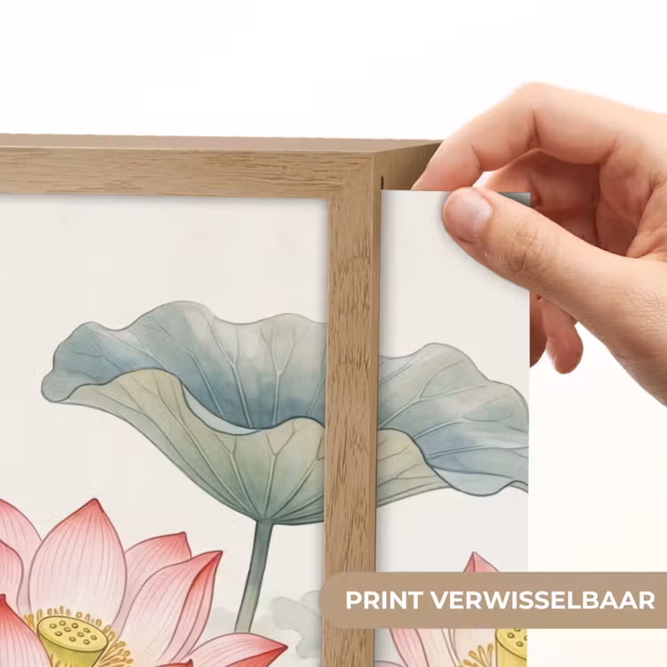 Lightbox - Wandlamp - Aquarel - Lotusbloemen - Kleurrijk — 5