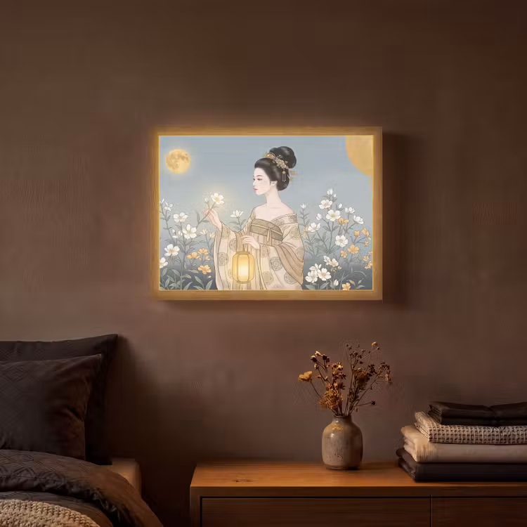 Lightbox - Wandlamp - Aziatisch - Vrouw - Kimono — 3