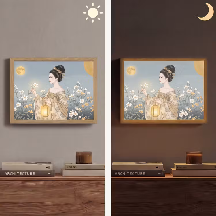 Lightbox - Wandlamp - Aziatisch - Vrouw - Kimono — 6