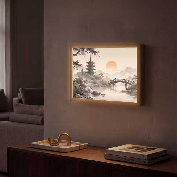 Lightbox - Wandlamp - Azië - Landschap - Kleurrijk — 2