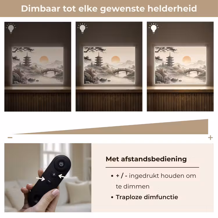 Lightbox - Wandlamp - Azië - Landschap - Kleurrijk — 9