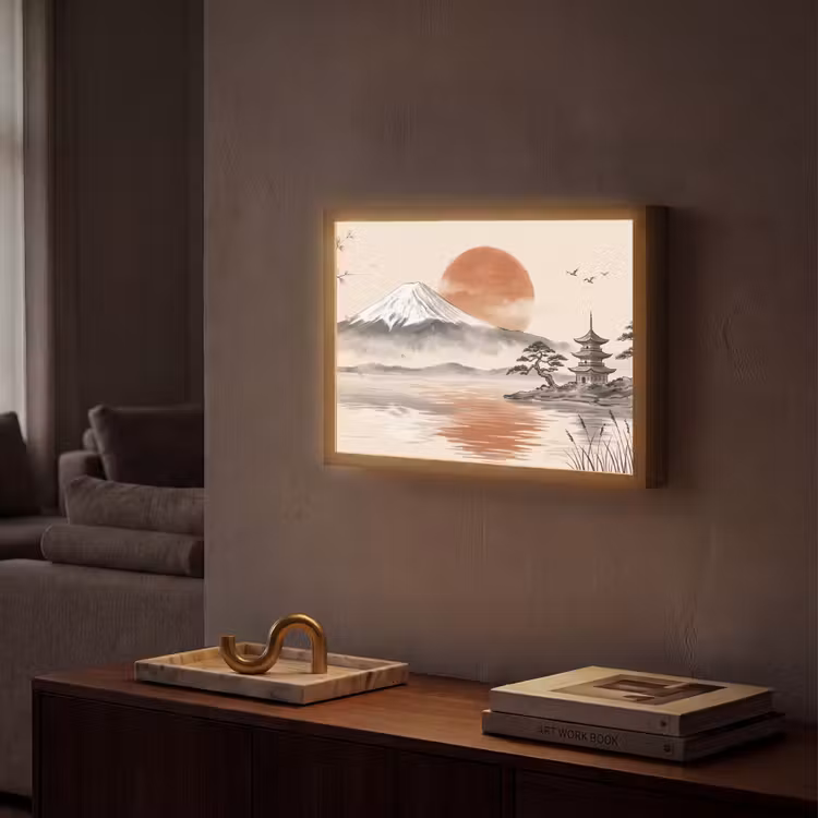 Lightbox - Wandlamp - Bergtop - Meer - Bloesem — 2