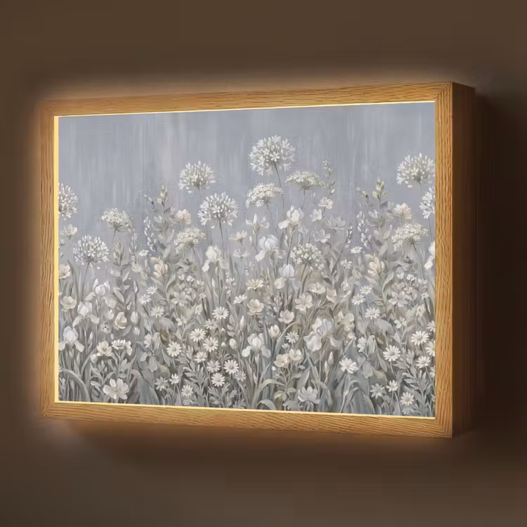Lightbox - Wandlamp - Bloemen - Botanisch - Blauw — 1