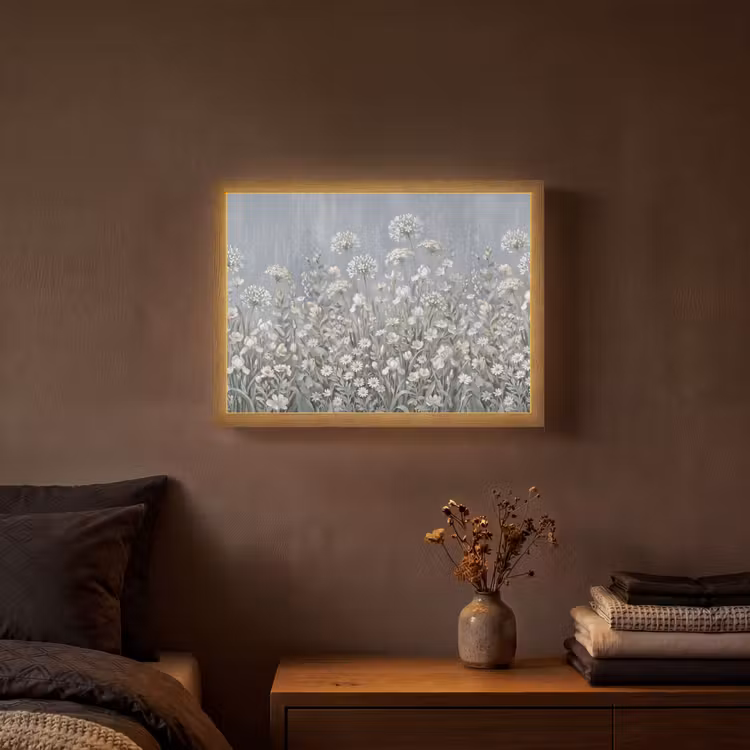 Lightbox - Wandlamp - Bloemen - Botanisch - Blauw — 3
