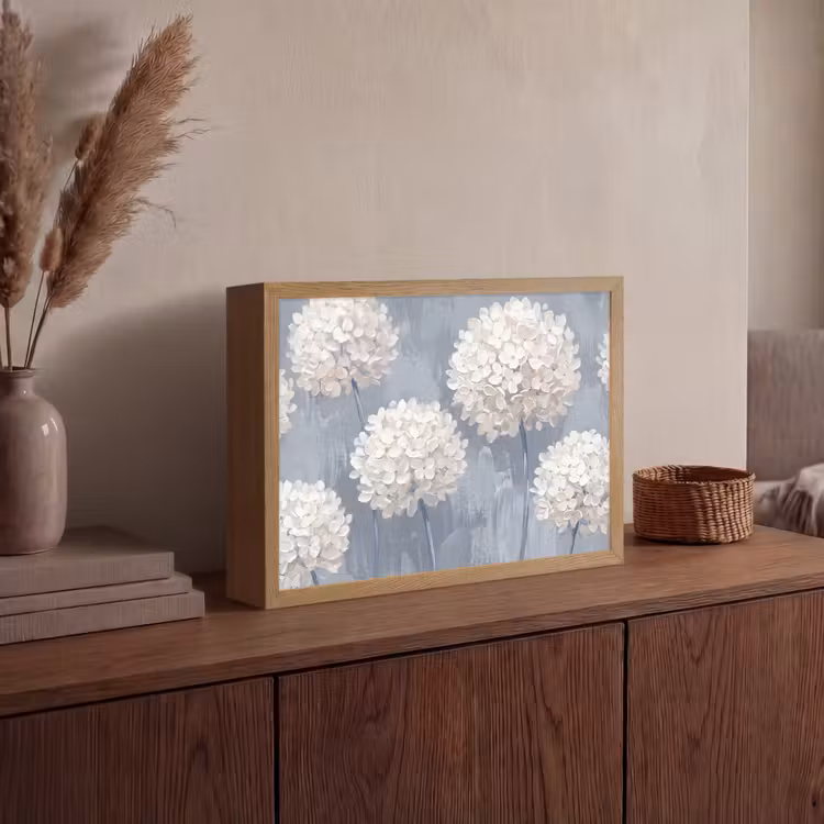 Lightbox - Wandlamp - Bloemen - Illustratie - Blauw — 4