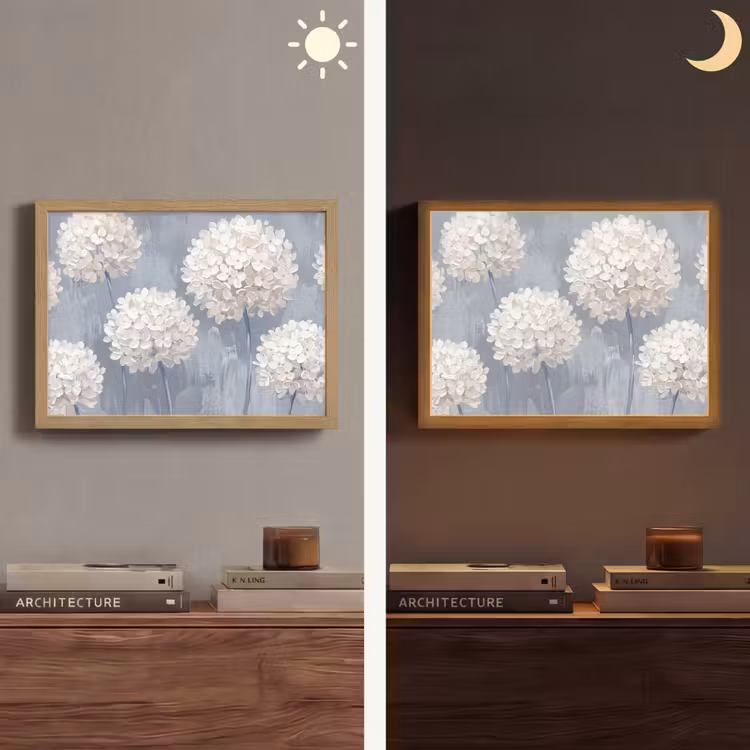 Lightbox - Wandlamp - Bloemen - Illustratie - Blauw — 6