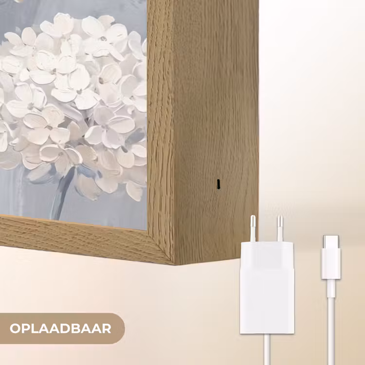 Lightbox - Wandlamp - Bloemen - Illustratie - Blauw — 7
