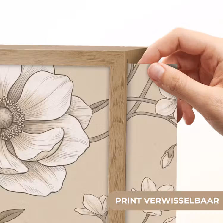 Lightbox - Wandlamp - Bloemen - Patroon - Beige — 5