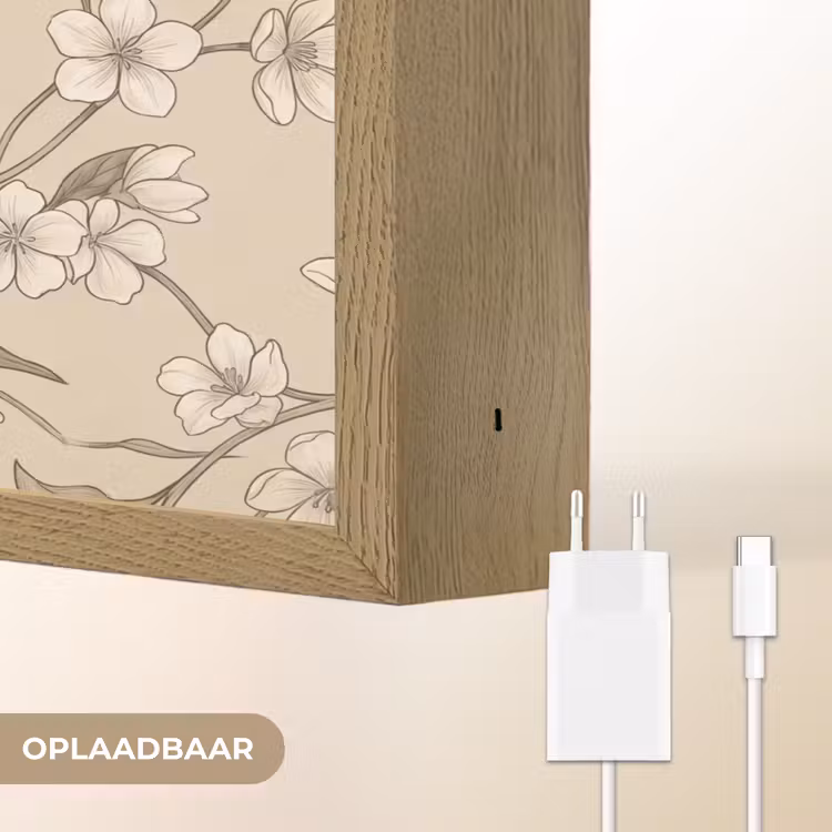Lightbox - Wandlamp - Bloemen - Patroon - Beige — 7
