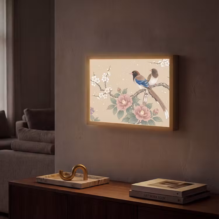 Lightbox - Wandlamp - Bloemen - Vogels - Bloemen — 2