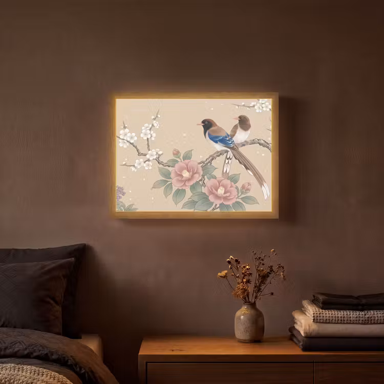 Lightbox - Wandlamp - Bloemen - Vogels - Bloemen — 3