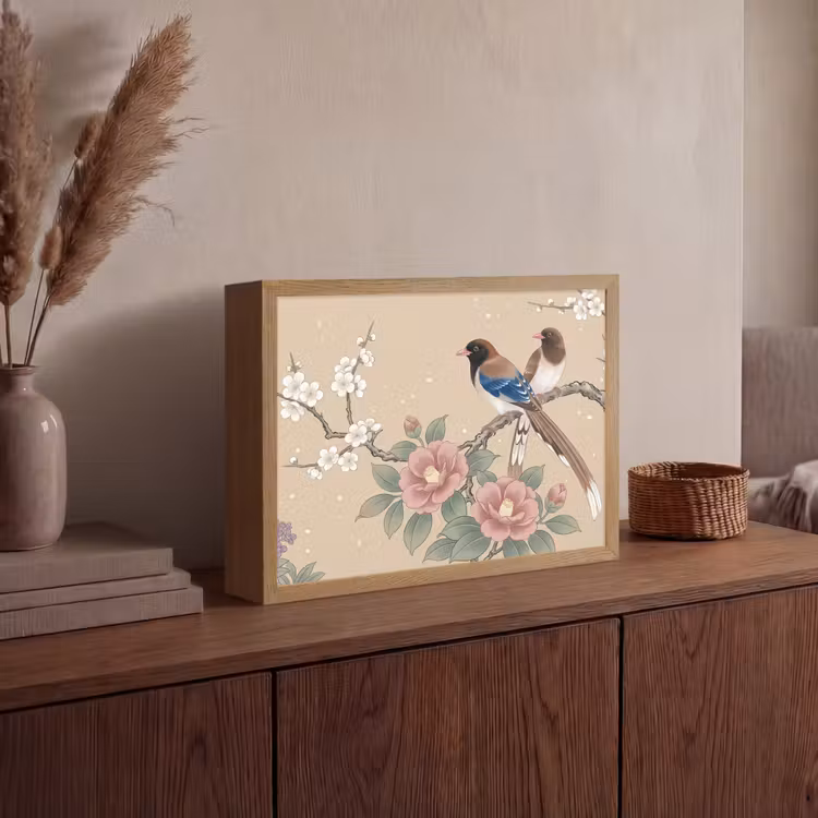 Lightbox - Wandlamp - Bloemen - Vogels - Bloemen — 4