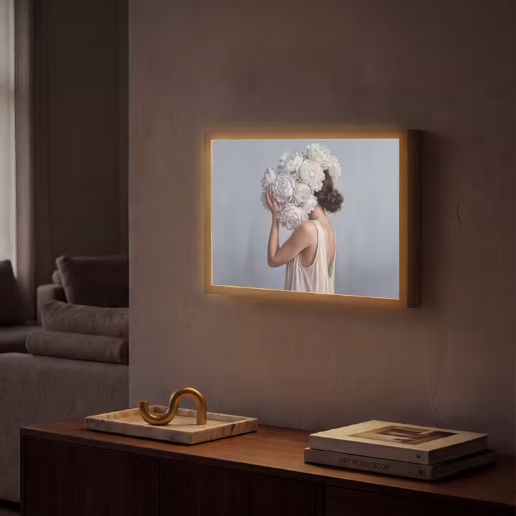 Lightbox - Wandlamp - Bloemen - Vrouw - Wit — 2