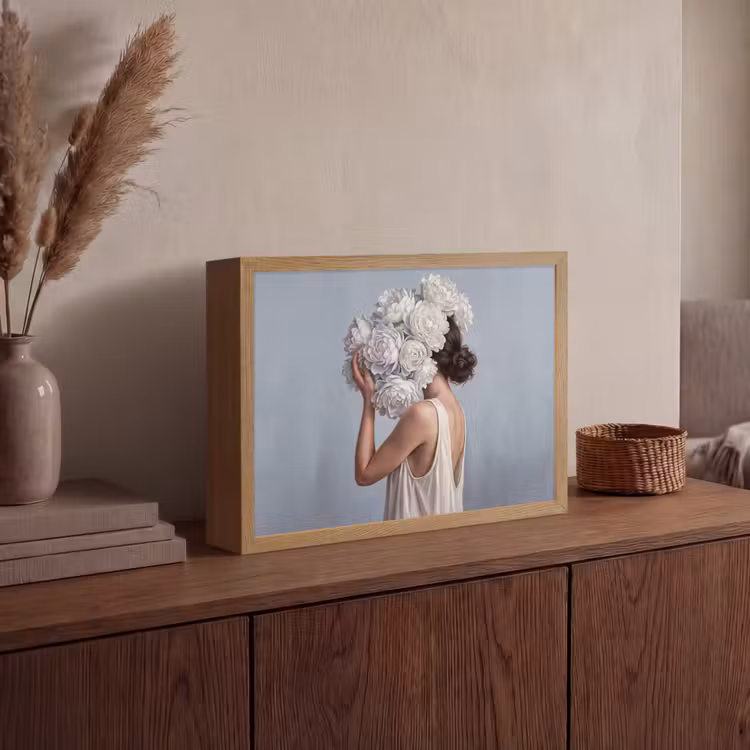 Lightbox - Wandlamp - Bloemen - Vrouw - Wit — 4