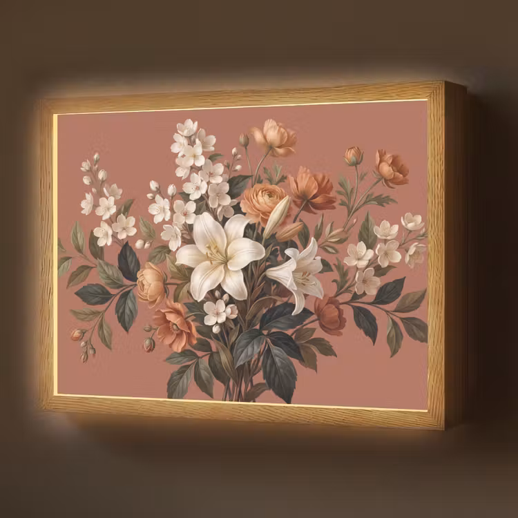Lightbox - Wandlamp - Boeket - Retro - Kleurrijk — 1
