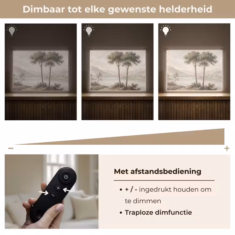 Lightbox - Wandlamp - Bomen - Meer - Bergen - Illustratie — 9