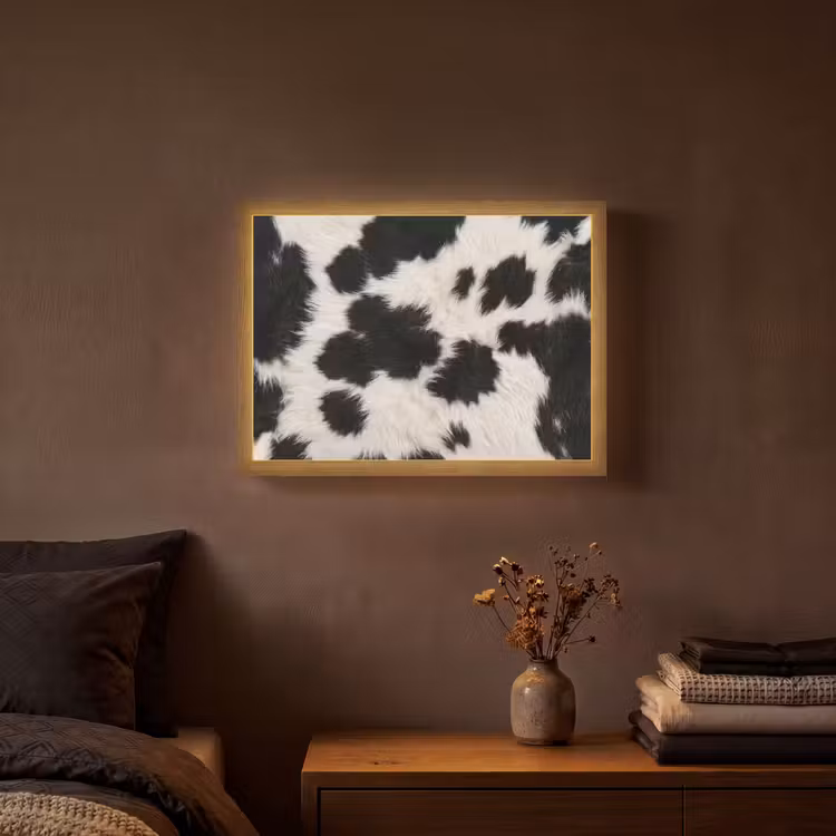 Lightbox - Wandlamp - Bont - Textuur - Zwart - Wit — 3