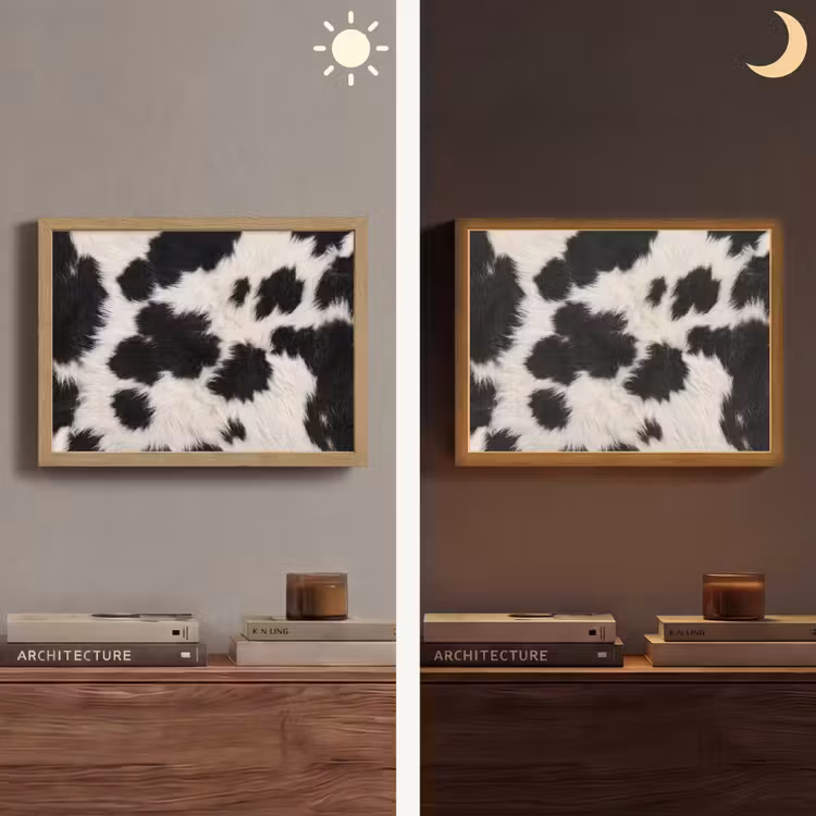 Lightbox - Wandlamp - Bont - Textuur - Zwart - Wit — 6