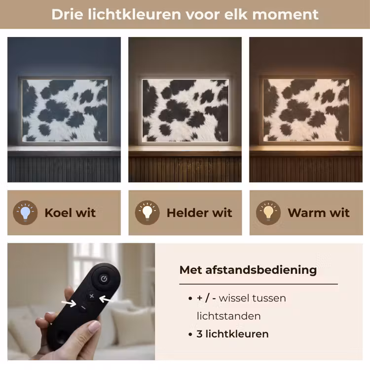 Lightbox - Wandlamp - Bont - Textuur - Zwart - Wit — 8