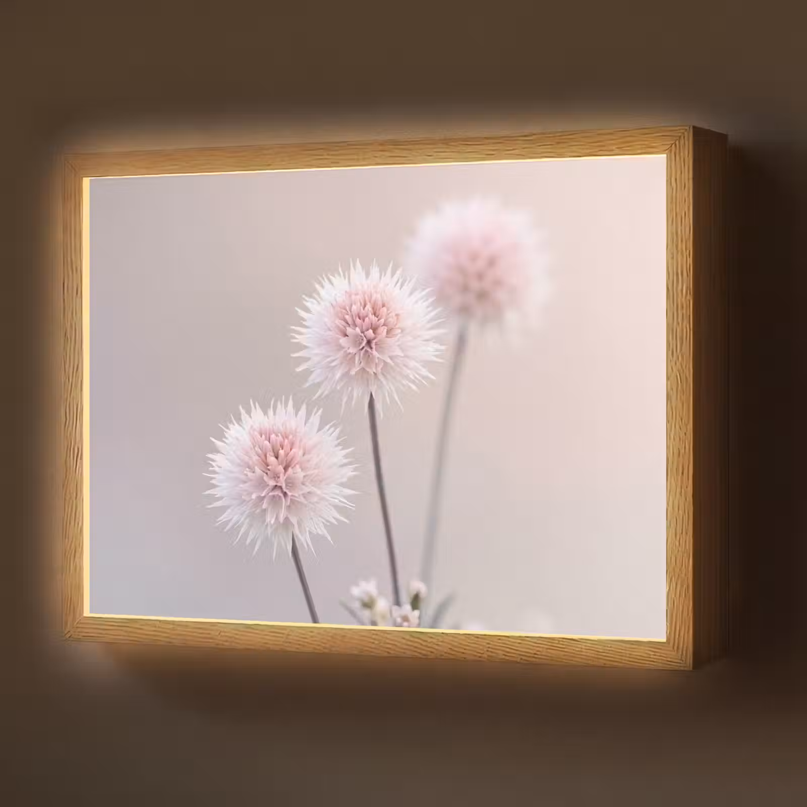 Lightbox - Wandlamp - Bloemen - Bollen - Roze — 1