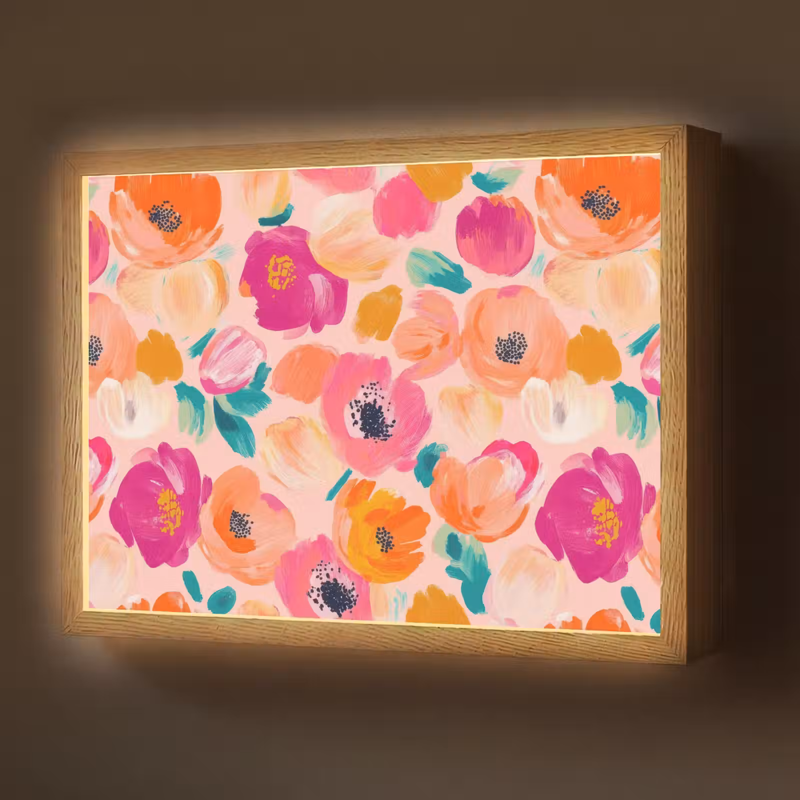 Lightbox - Wandlamp - Bloesems - Vrolijk - Kleurrijk — 1