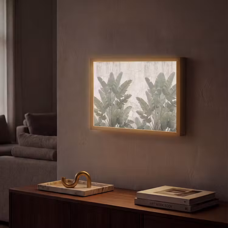 Lightbox - Wandlamp - Bananenbladeren - Beton - Groen — 2