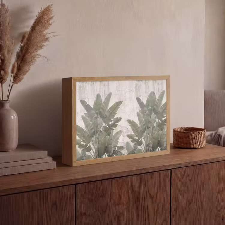 Lightbox - Wandlamp - Bananenbladeren - Beton - Groen — 4