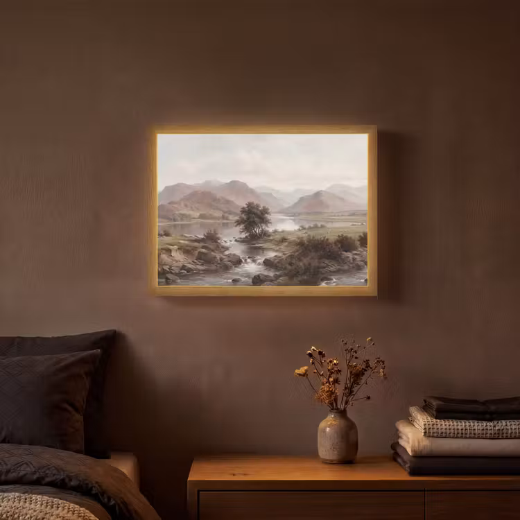 Lightbox - Wandlamp - Berglandschap - Meer - Bergen - Vallei - Klassiek — 3