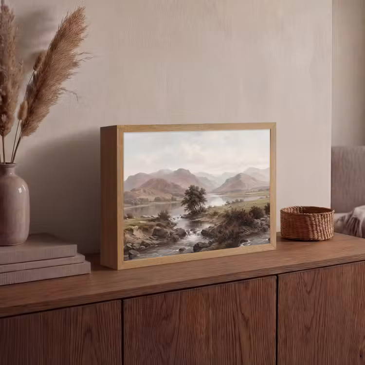 Lightbox - Wandlamp - Berglandschap - Meer - Bergen - Vallei - Klassiek — 4