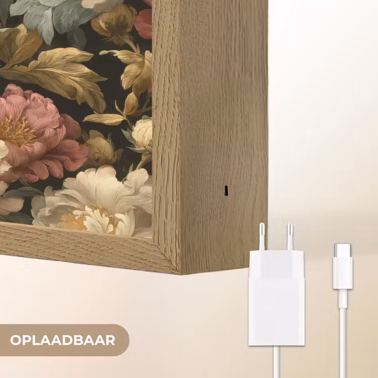 Lightbox - Wandlamp - Bloemen - Barok - Patroon - Roze - Crème — 7