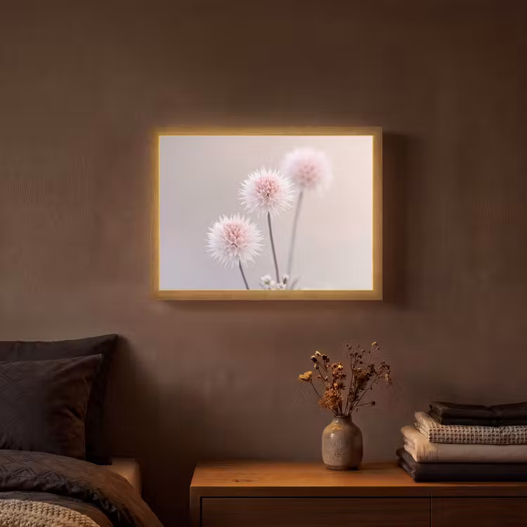 Lightbox - Wandlamp - Bloemen - Bollen - Roze — 3