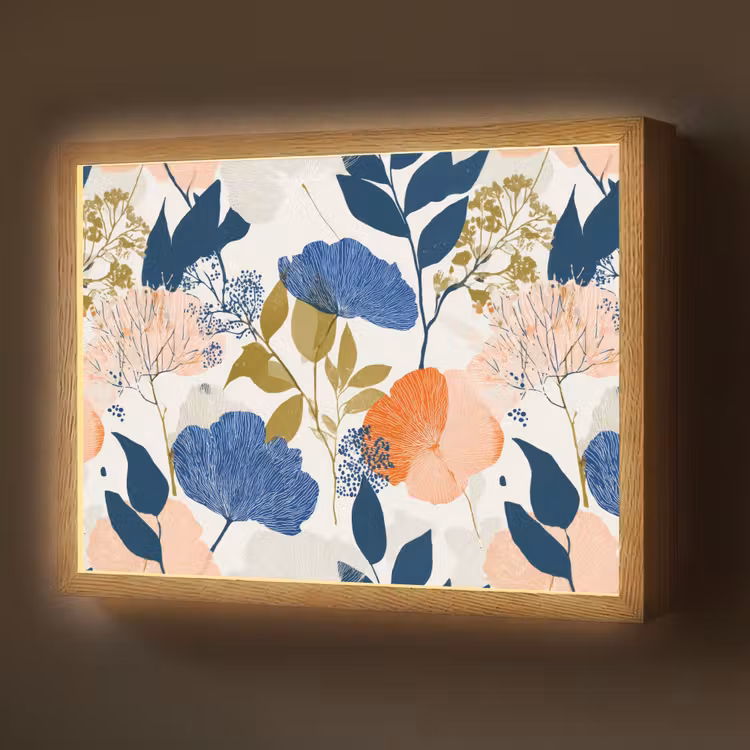 Lightbox - Wandlamp - Bloemen - Botanisch - Kleurrijk — 1