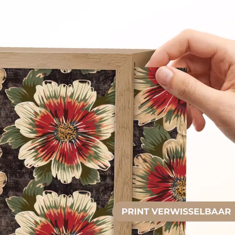 Lightbox - Wandlamp - Bloemen - Klassiek - Patroon - Rood — 5