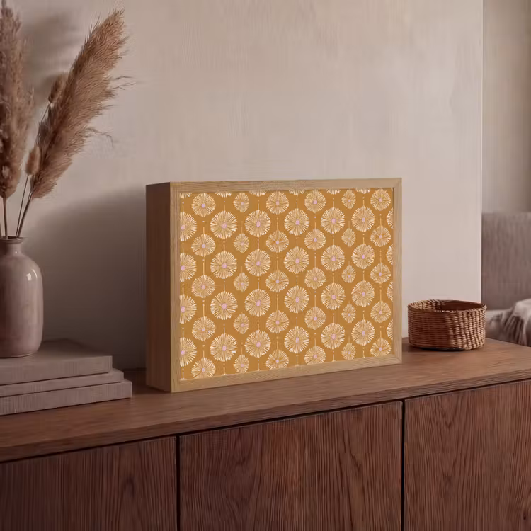 Lightbox - Wandlamp - Bloemen - Modern - Oker — 4