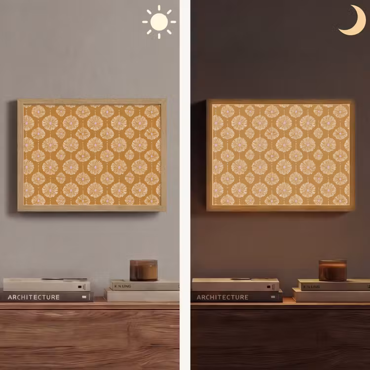 Lightbox - Wandlamp - Bloemen - Modern - Oker — 6